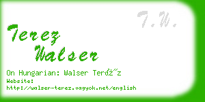 terez walser business card